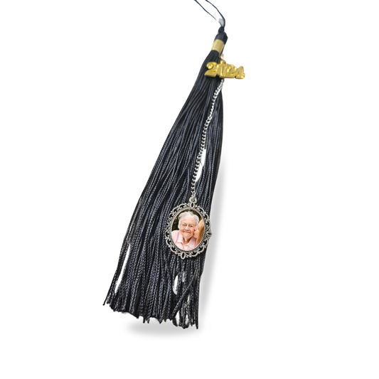 Personalized Graduation Tassel Photo Charm