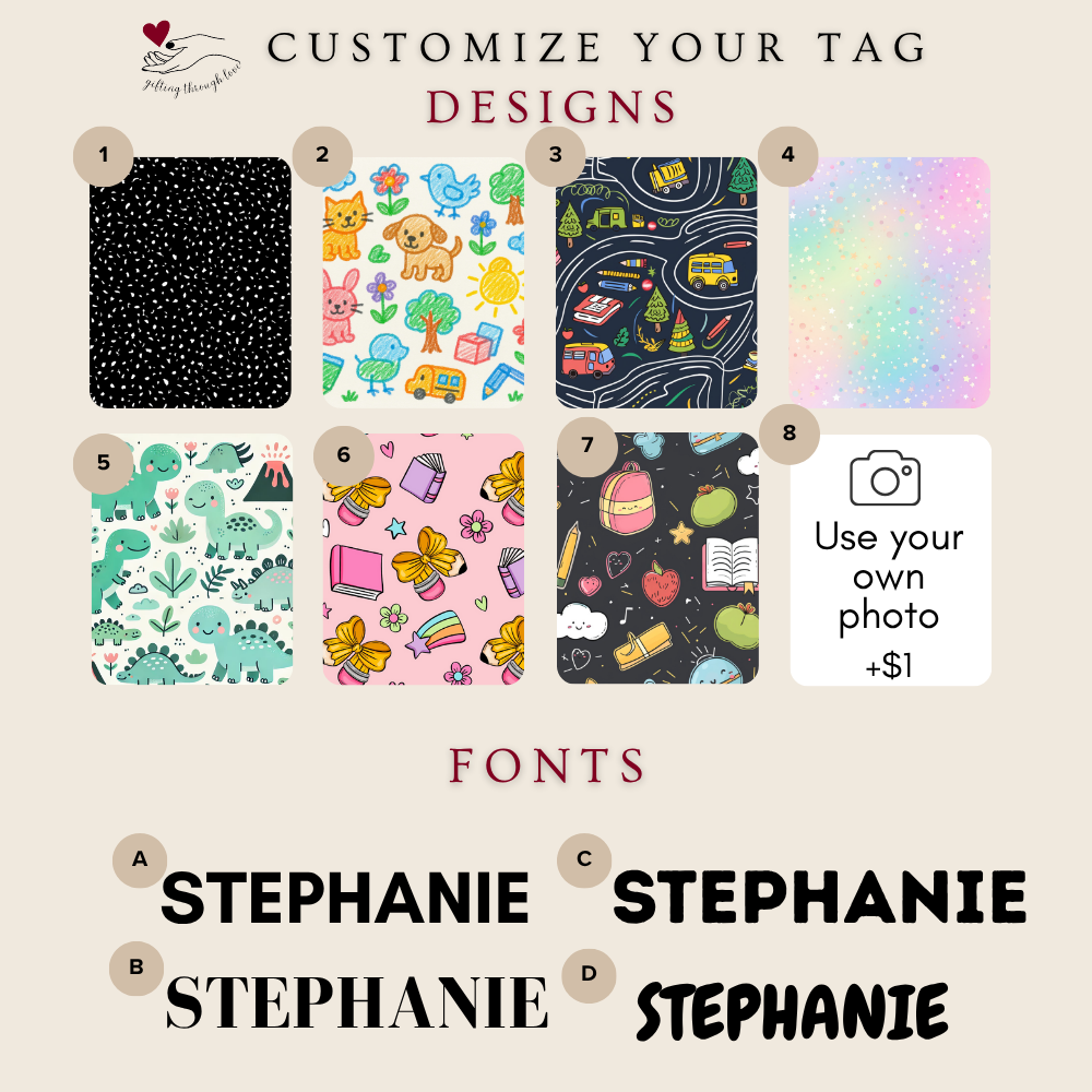 Custom Backpack Safety Tag for Kids – QR Code & NFC Emergency Contact Keychain