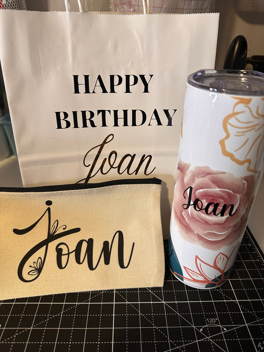 Personalized Canvas Makeup Bag