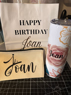 Personalized Canvas Makeup Bag