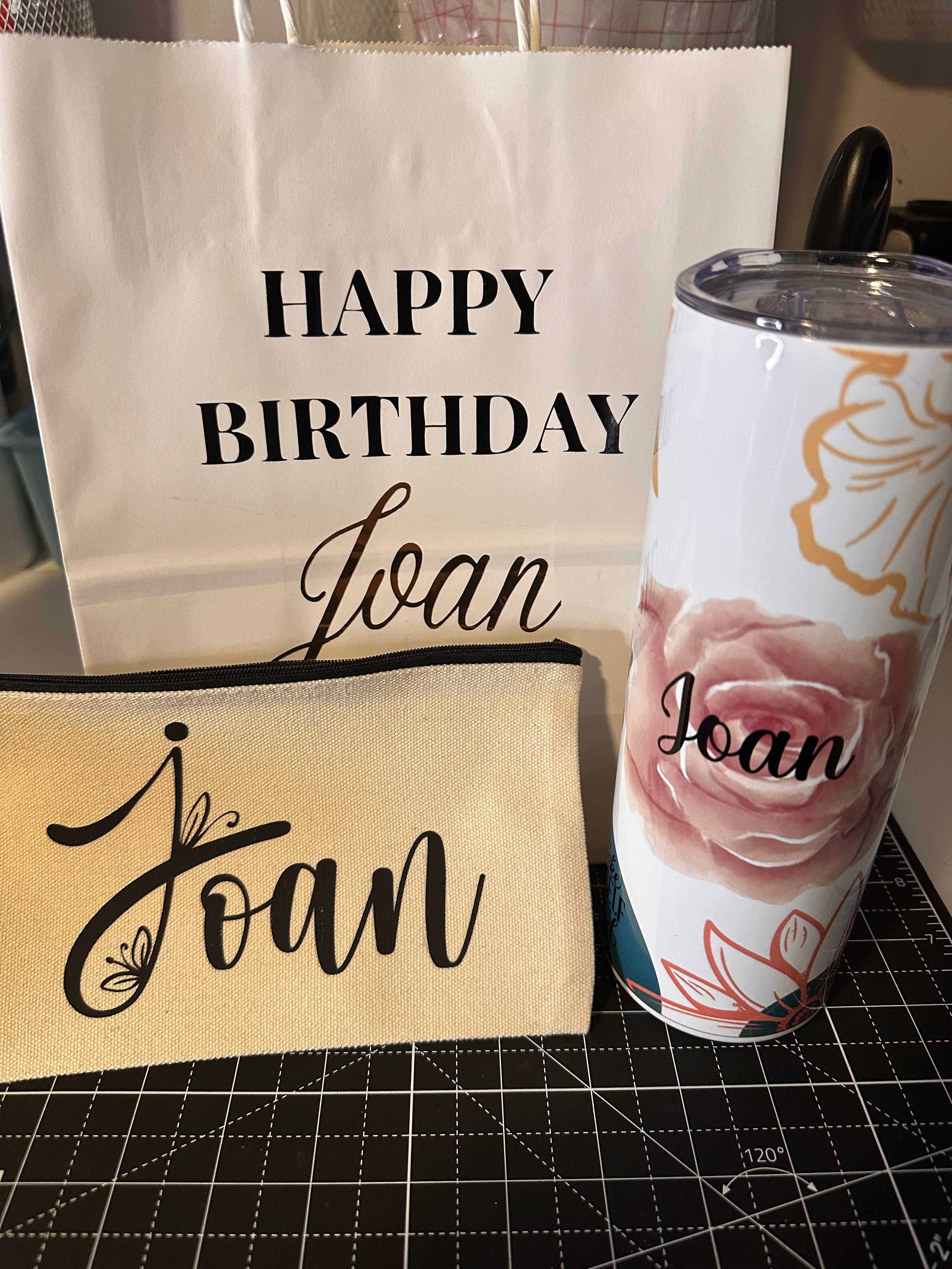 Personalized Canvas Makeup Bag