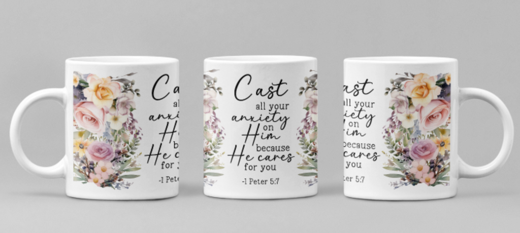 Cast All Your Anxiety – 1 Peter 5:7 Christian Gift Set