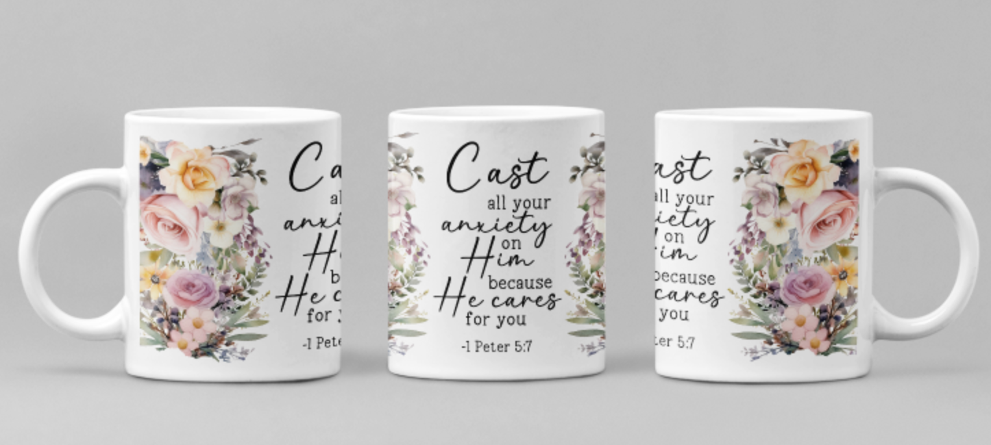 Cast All Your Anxiety – 1 Peter 5:7 Christian Gift Set