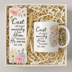 Cast All Your Anxiety – 1 Peter 5:7 Christian Gift Set