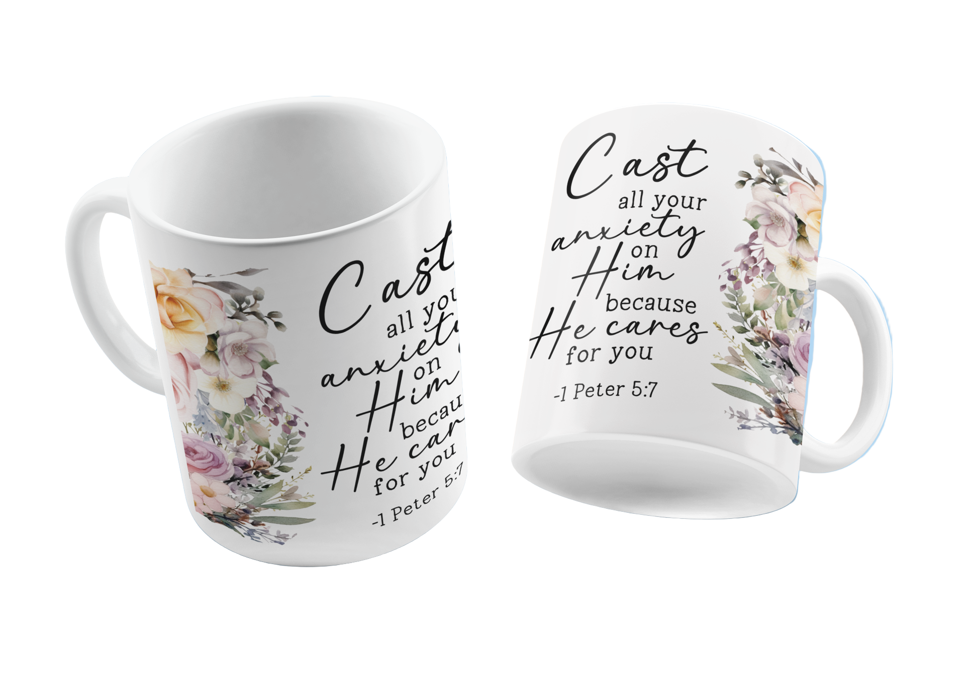 "1 Peter 5:7" Mug