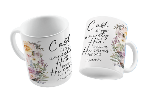 "1 Peter 5:7" Mug