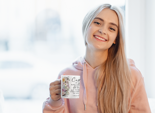 "1 Peter 5:7" Mug