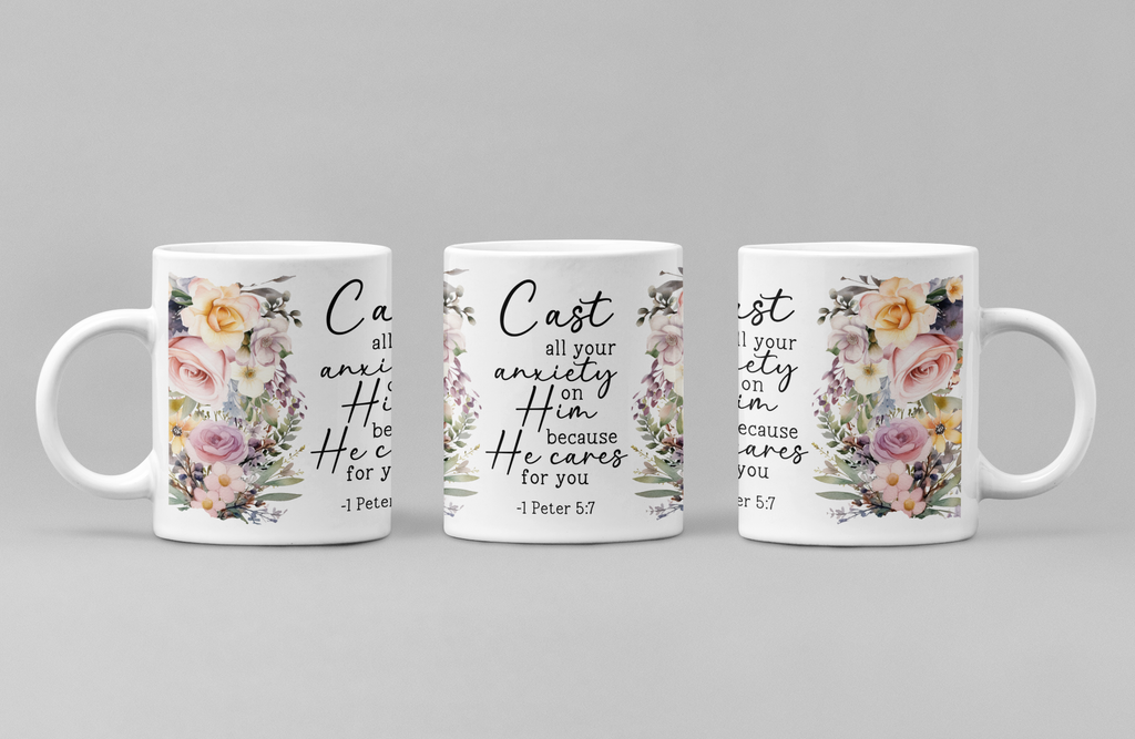 "1 Peter 5:7" Mug