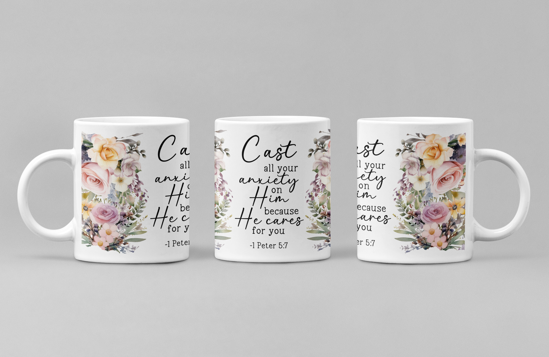 "1 Peter 5:7" Mug