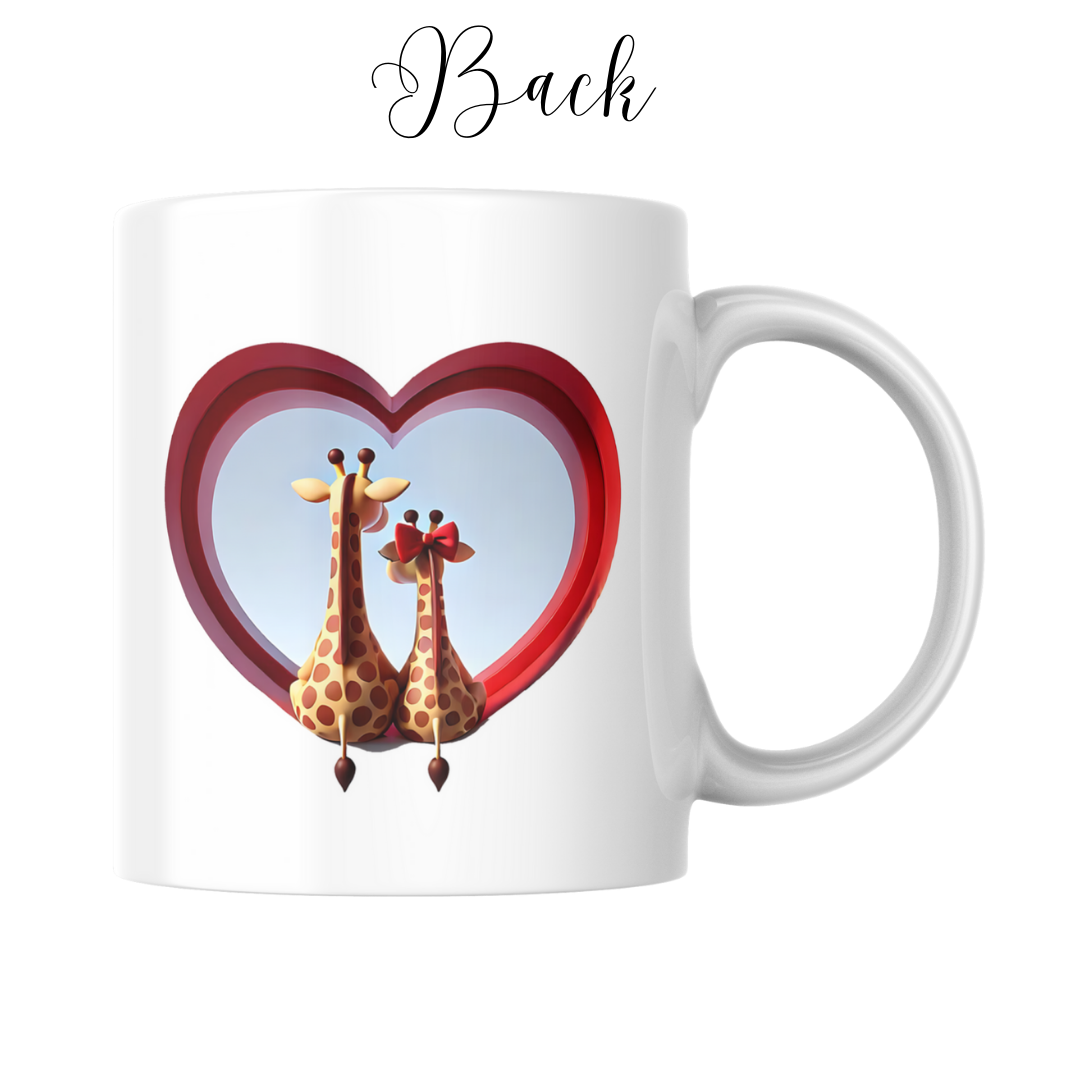 Romantic Giraffe Couple Mug