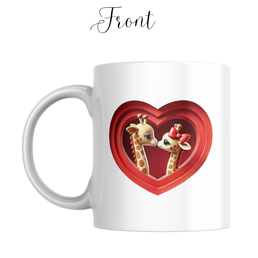 Romantic Giraffe Couple Mug